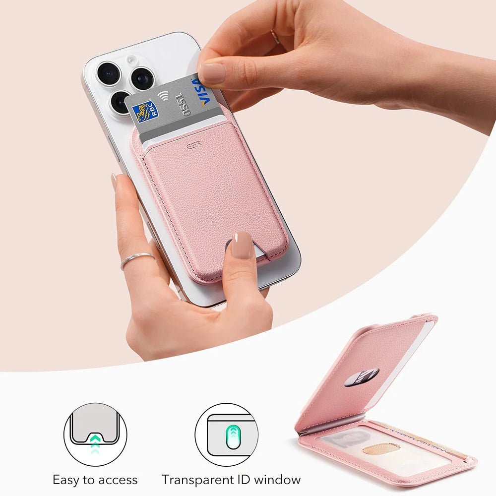 Carteira MagSafe, ESR, Suporte, Rosa