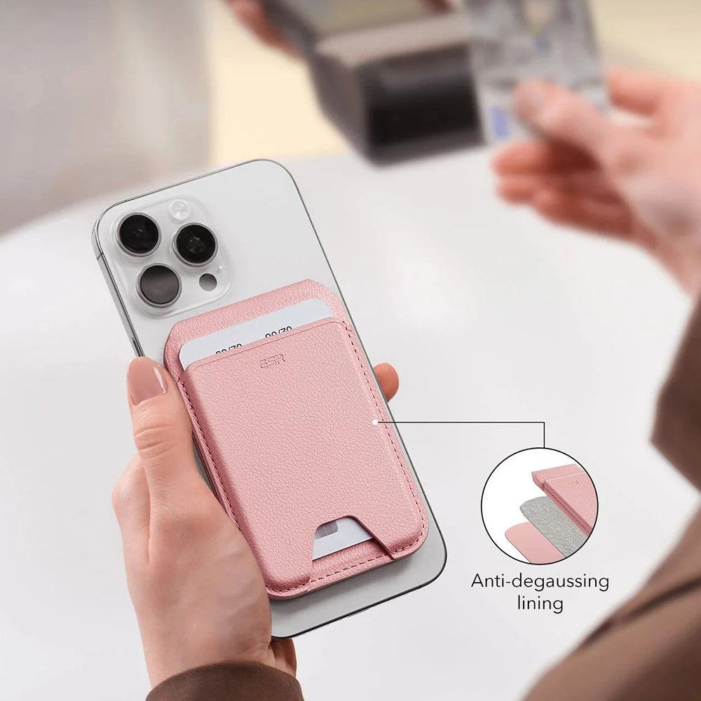 Carteira MagSafe, ESR, Suporte, Rosa