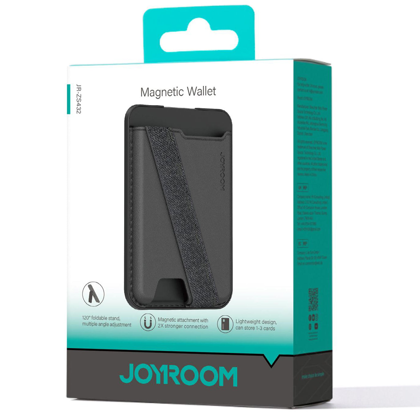 Carteira MagSafe, Joyroom, JR-ZS432, Preto