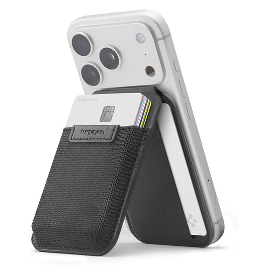 Carteira MagSafe, Spigen, Slim Fold Tripod S314-4, Preto AFA11591