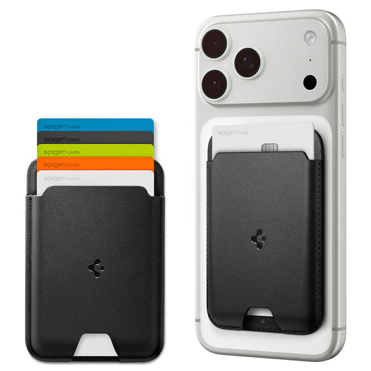 Carteira MagSafe, Spigen, Valentinus MagFit, Preto AFA11337