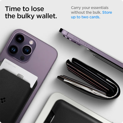 Carteira MagSafe, Spigen, Valentinus MagFit 2 Cartões, Preto AMP02284