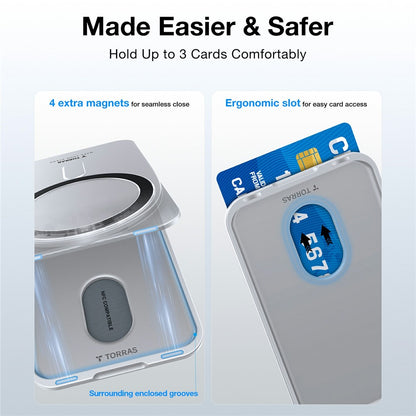 Carteira MagSafe, Torras, Minimalist Slim, Cinzenta