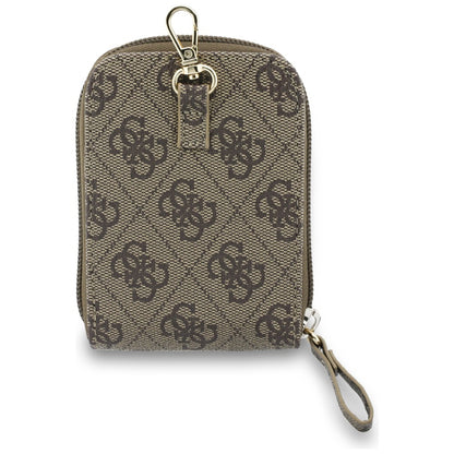 Carteira e Cordão para Telefone Guess 4G Metal Logo, Castanho