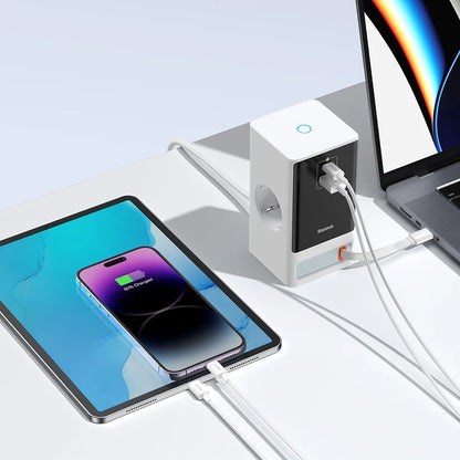 Extensão Baseus PowerCombo, 1 x Schuko, Branco PSLR000602