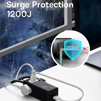 Extensão Baseus PowerCombo US, 3 x Tomada, Preto PSLA020101