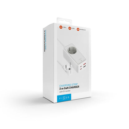 Fixed Extension Cord, 1 x Schuko, White