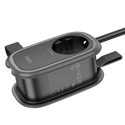 Carregador de rede HOCO NS7, 2 x USB-A - 1 x USB-C - 1 x Schuko, Preto 