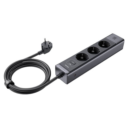 Extensão McDodo CH-0620, 3 x Schuko - 1 x USB-A - 2 x USB-C, Preto
