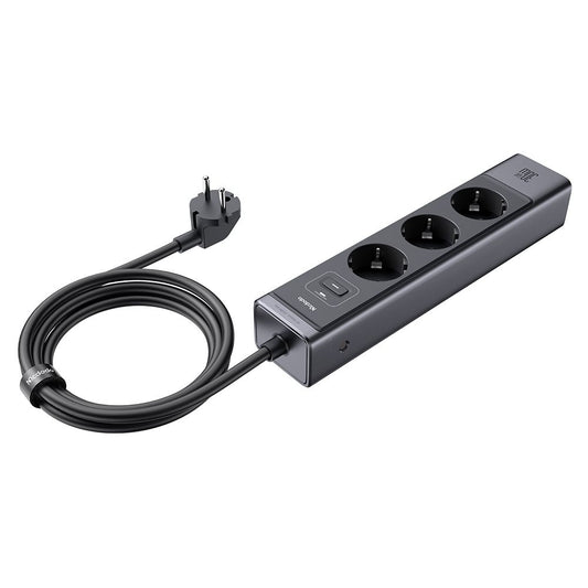 Extensão McDodo CH-0620, 3 x Schuko - 1 x USB-A - 2 x USB-C, Preto