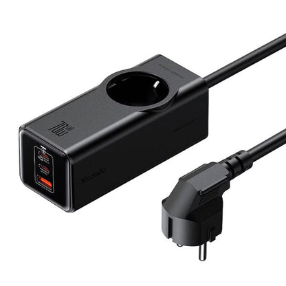 Extensão McDodo CH-4620, 1 x Schuko, Preto