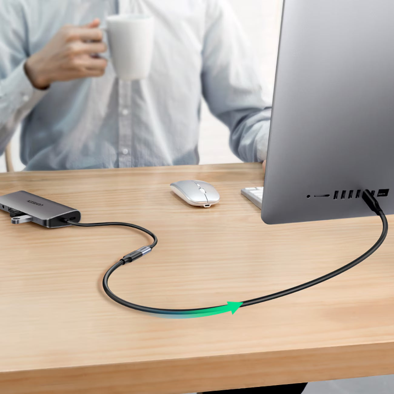 Extensão USB-C UGREEN US353, 1m, Preto
