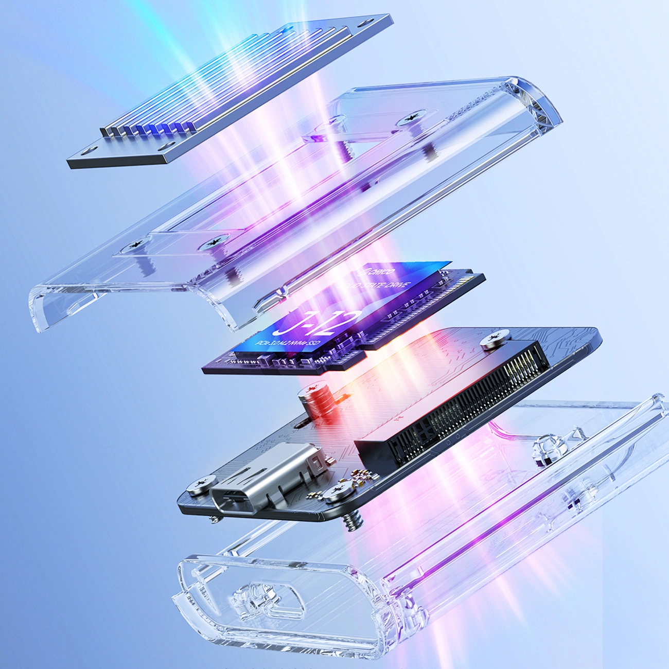 Rack Orico TC20-M2-10G para SSD M.2 NVMe 2230, Transparente