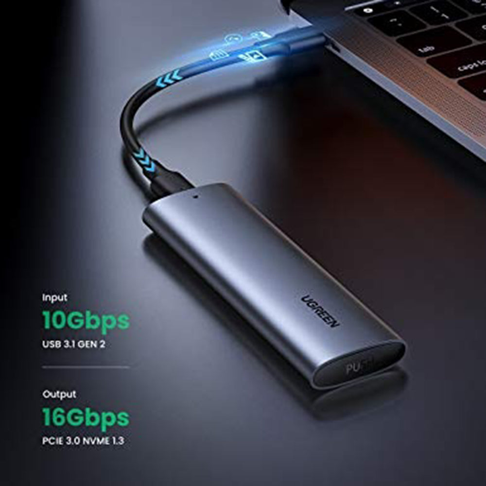 Rack UGREEN CM400 (10902) para SSD M.2 NVMe, Cinzento