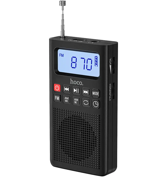 Rádio Portátil HOCO HI51, Preto