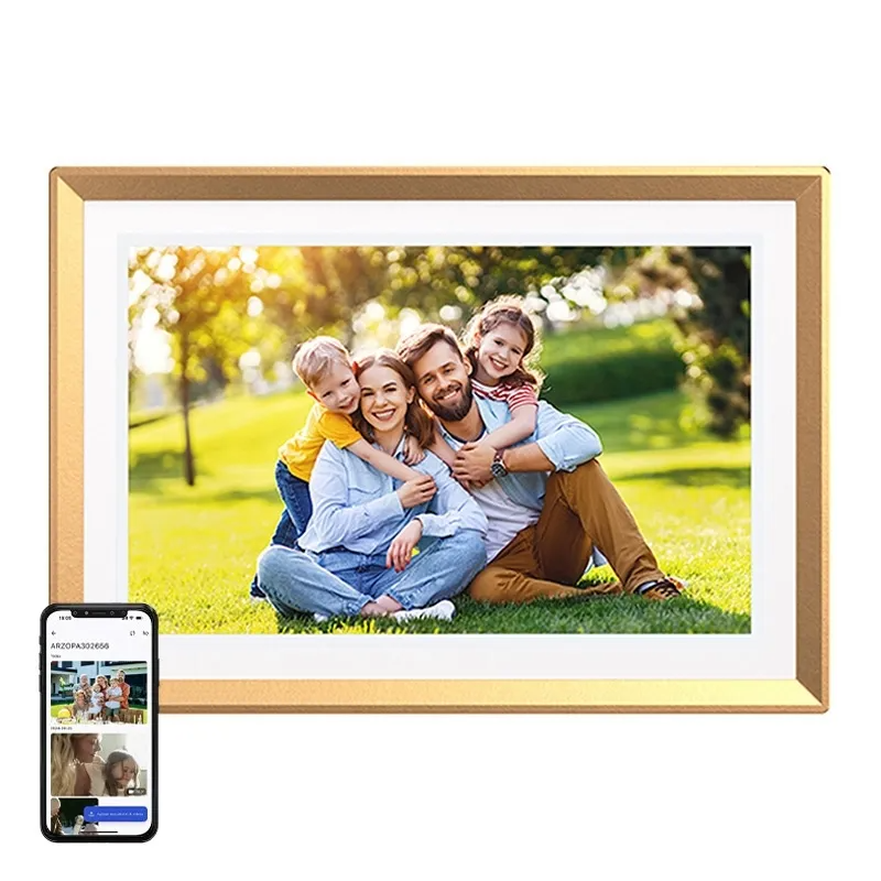 Moldura Digital Arzopa D10, Dourada, Reembalada