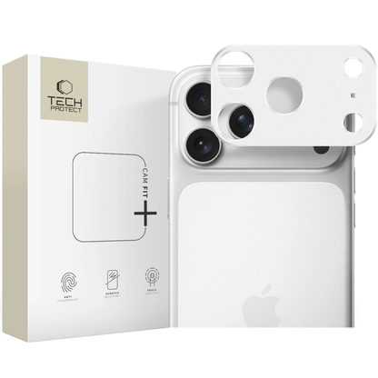 Moldura de Proteção para Câmera Traseira Tech-Protect Camalloy Fit+ para Apple iPhone 17 Pro Max, Alumínio, Prateada