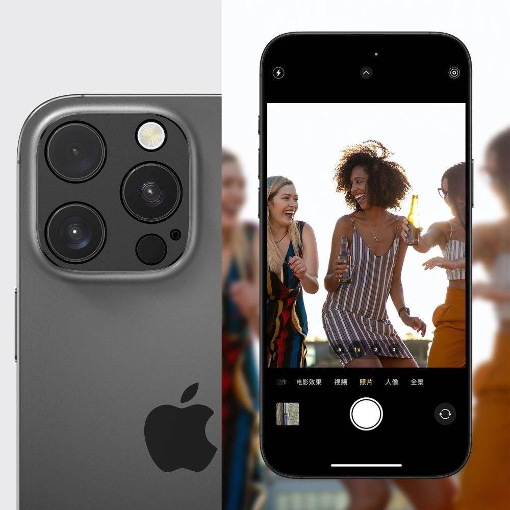 Moldura de Proteção para Câmera Traseira Tech-Protect Camalloy Fit+ para Apple iPhone 17 Pro Max, Alumínio, Prateada