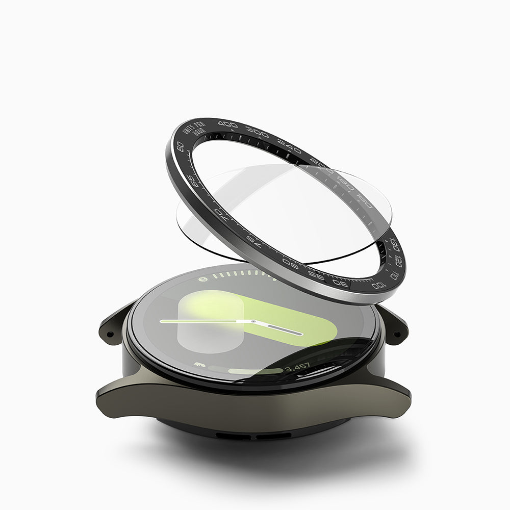 Moldura de Proteção Ringke Premium Styling para Samsung Galaxy Watch7 44mm, Modelo 1, Preta