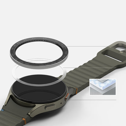 Moldura de Proteção Ringke Premium Styling para Samsung Galaxy Watch7 44mm, Modelo 1, Preta