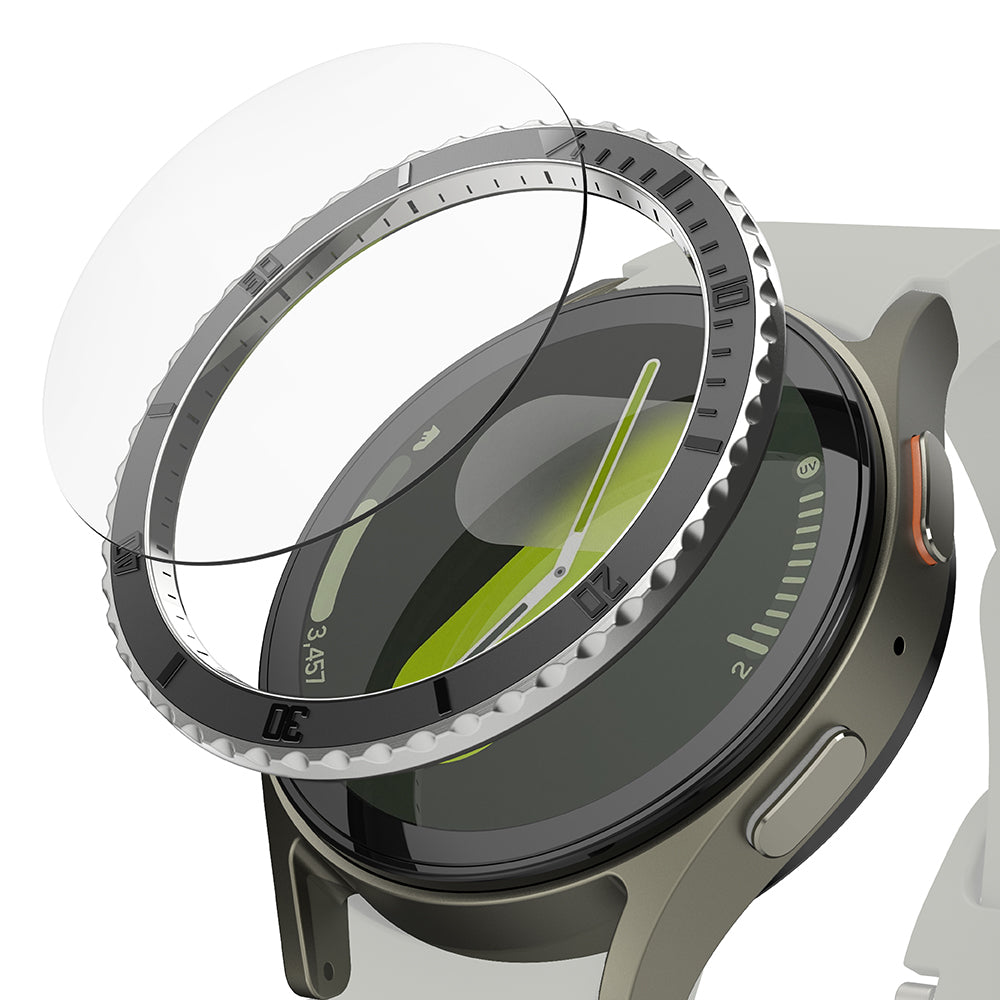 Moldura de Proteção Ringke Premium Styling para Samsung Galaxy Watch7 44mm, Modelo 3, Preta