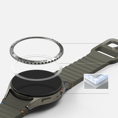 Moldura de Proteção Ringke Styling para Samsung Galaxy Watch7 40mm, Modelo 5, Prateada