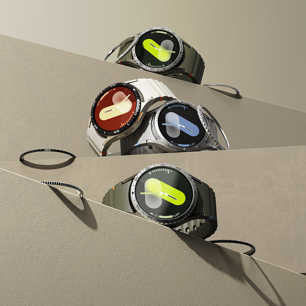 Moldura de Proteção Ringke Styling para Samsung Galaxy Watch7 40mm, Modelo 5, Prateada