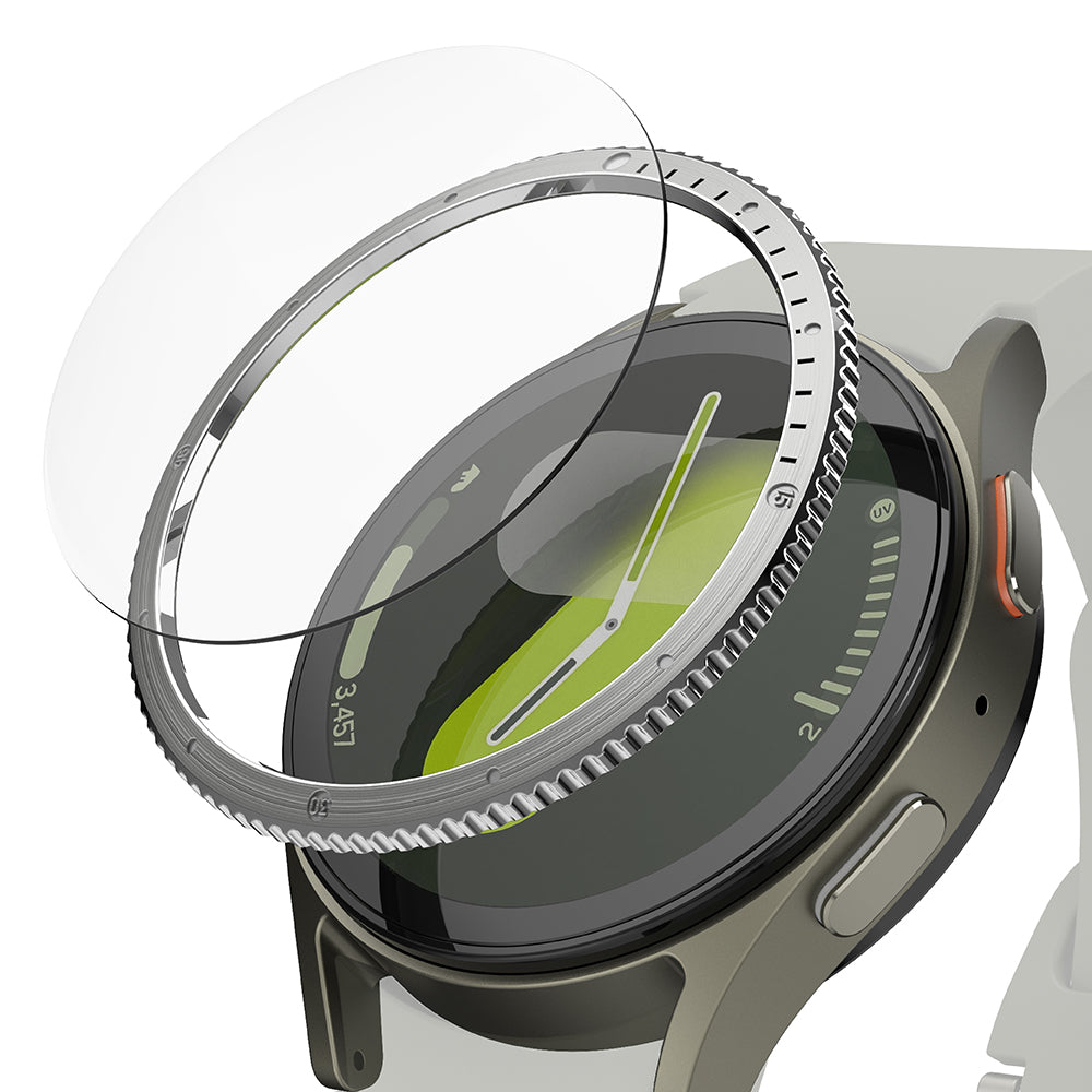 Moldura de Proteção Ringke Styling para Samsung Galaxy Watch7 40mm, Modelo 7, Prateada