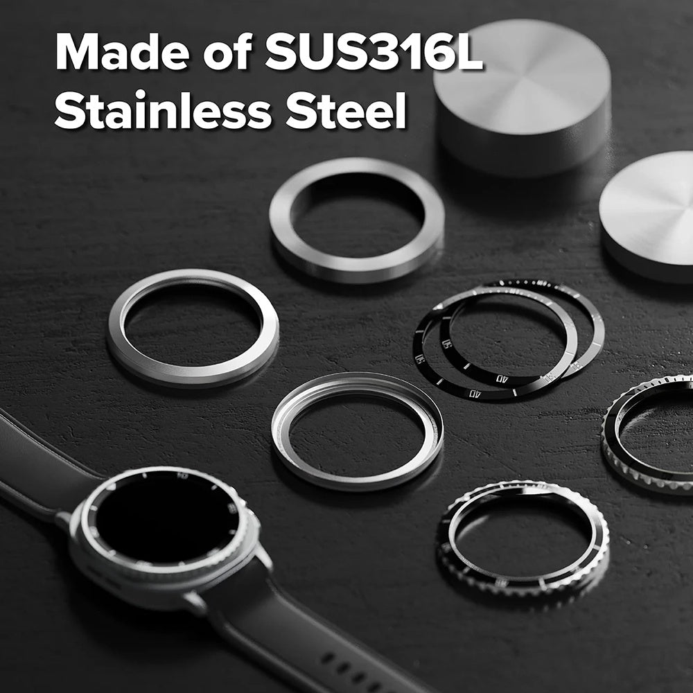 Moldura de Proteção Ringke Premium Styling para Samsung Galaxy Watch8 Classic, Preta