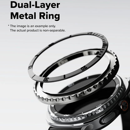 Moldura de Proteção Ringke Premium Styling para Samsung Galaxy Watch8 Classic, Preta