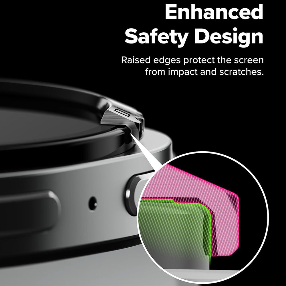 Moldura de Proteção Ringke Inner Styling para Samsung Galaxy Watch8 Classic, Preta