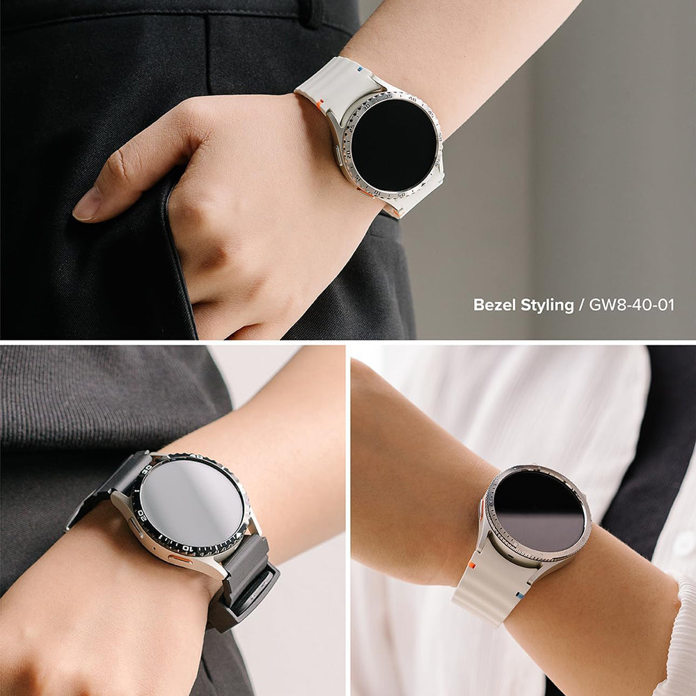 Moldura de Proteção Ringke Inner Styling para Samsung Galaxy Watch8 Classic, Preta
