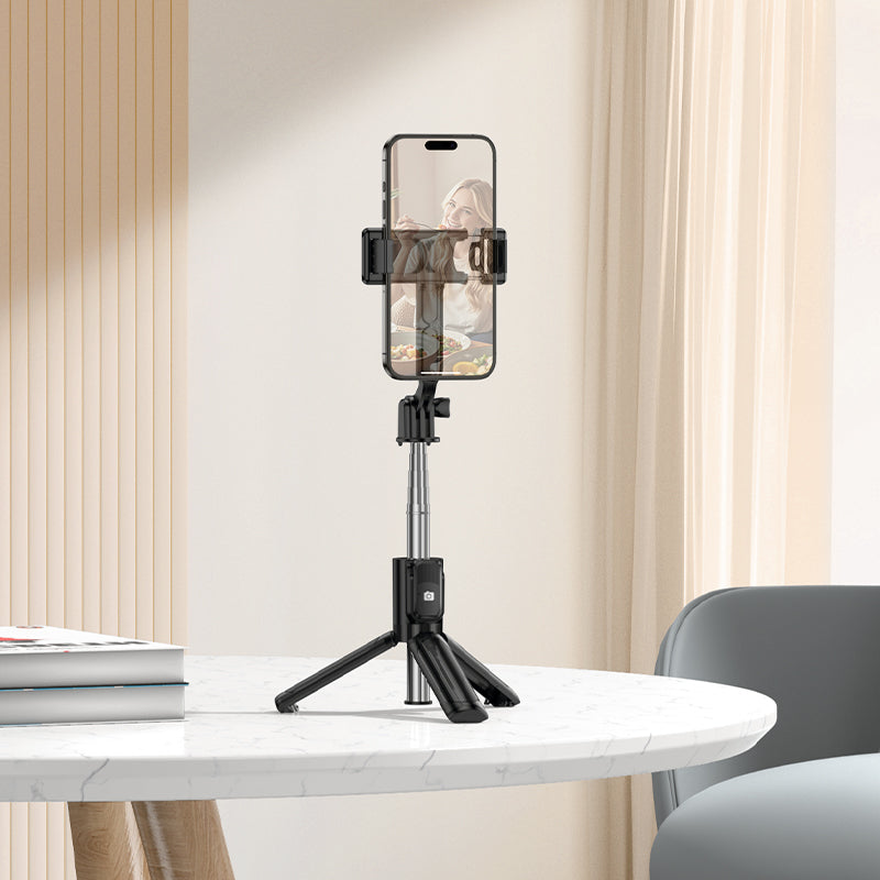 Selfie Stick Bluetooth Borofone BY14 Graceful, 4,5 polegadas - 7 polegadas, Preto