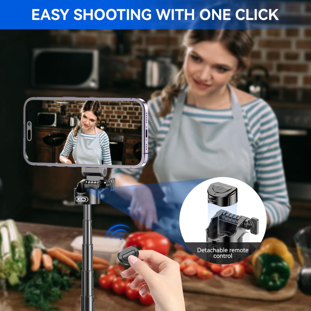 Selfie Stick Bluetooth XO Design SS22, Universal, Preto