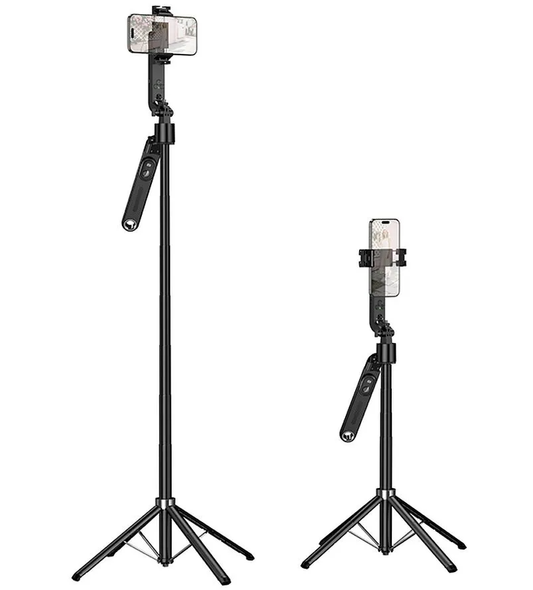 Selfie Stick Bluetooth HOCO K32 Face Tracking, 4.5 polegadas - 7 polegadas, Preto