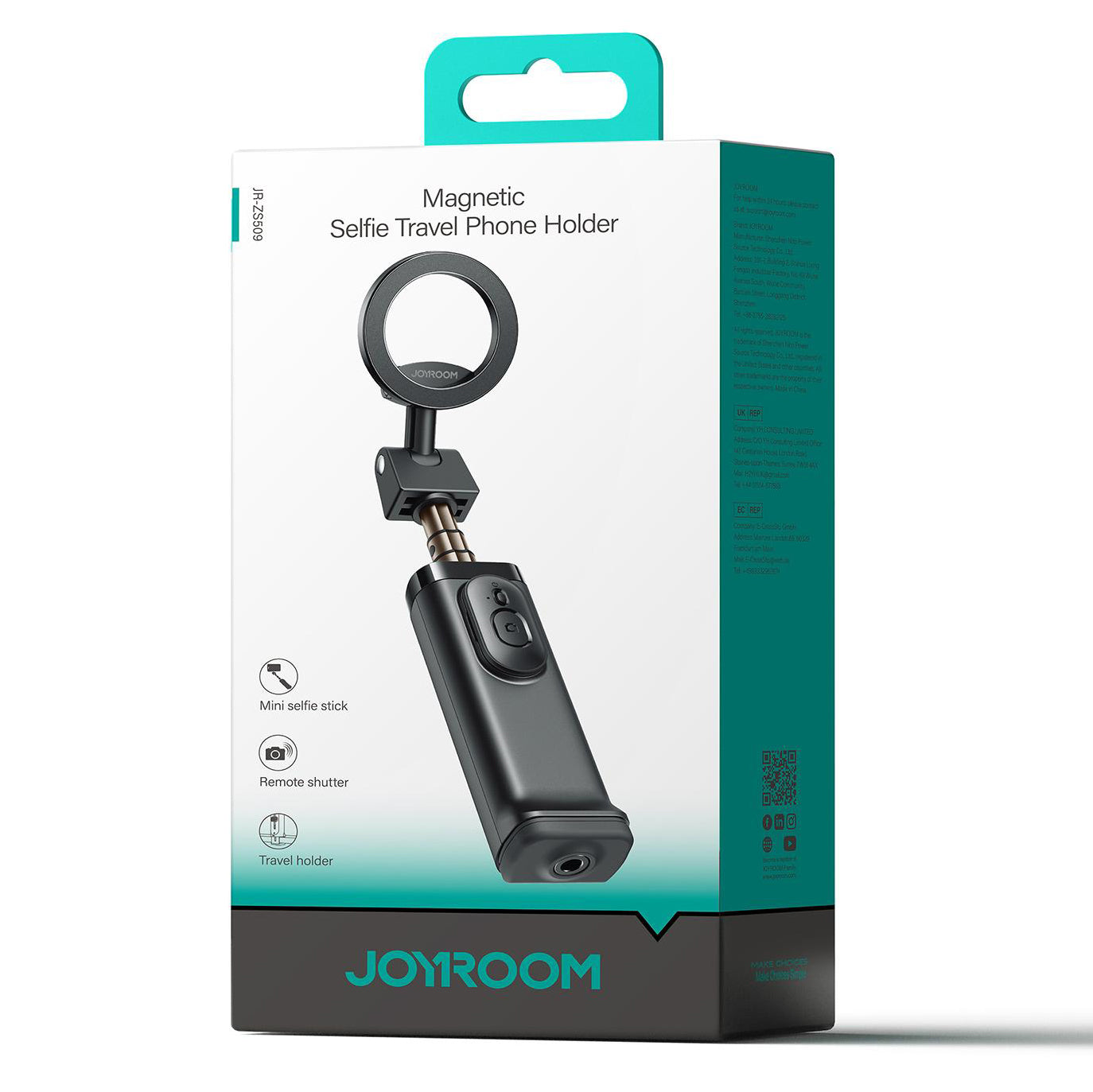 Selfie Stick Bluetooth Joyroom JR-ZS509, Universal, Preto