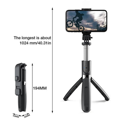 Selfie Stick Bluetooth Techsuit L02s, Universal, Preto