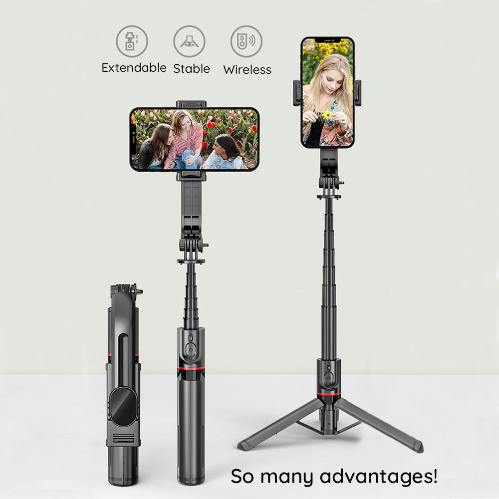 Selfie Stick Bluetooth Techsuit L12, Universal, Preto