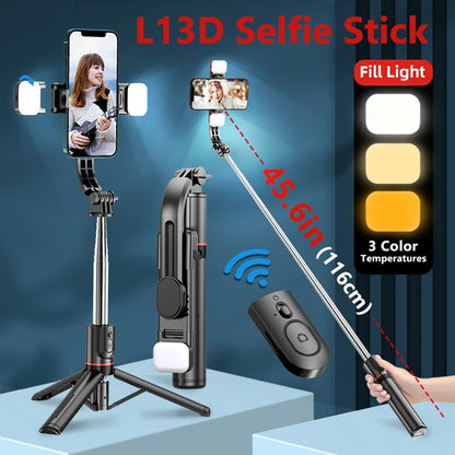 Selfie Stick Bluetooth Techsuit L13d, Universal, Preto