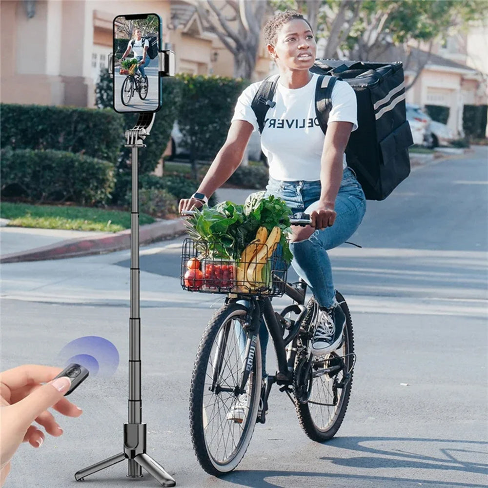 Selfie Stick Bluetooth Techsuit L18sMini, Universal, Black