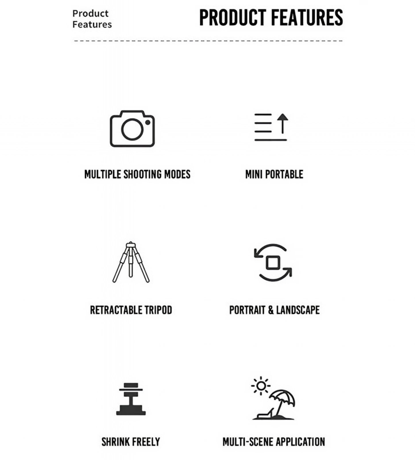 Bluetooth Selfie Stick XO Design SS08, Universal, Black