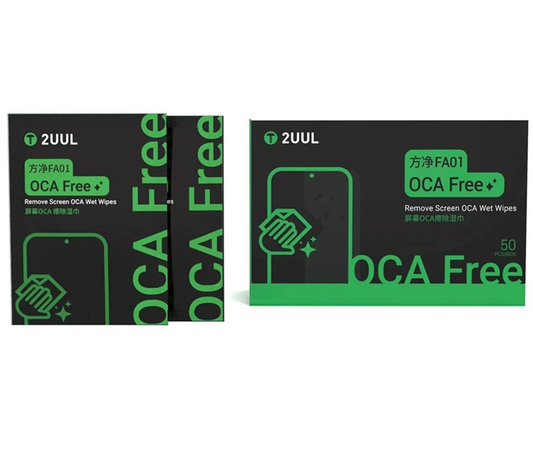 Toalhetes de Limpeza Húmidos 2UUL FA01 para remoção de Cola OCA / LOCA, Conjunto de 50 unidades