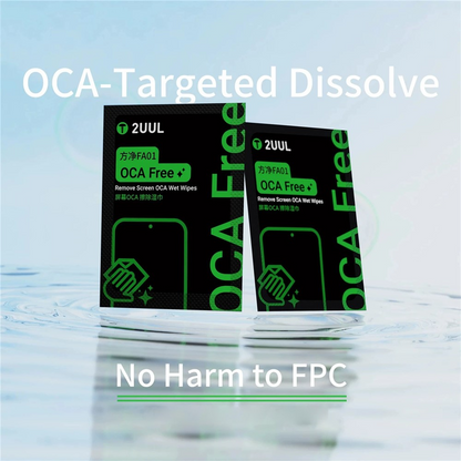 Toalhetes de Limpeza Húmidos 2UUL FA01 para remoção de Cola OCA / LOCA, Conjunto de 50 unidades