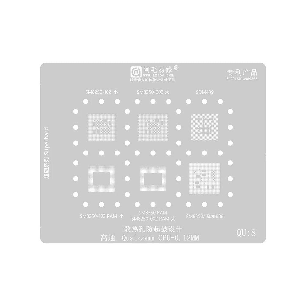 Amaoe BGA Stencil for Qualcomm QU1-8 Series CPU