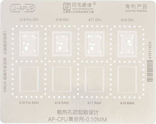 Malha BGA Amaoe U-APU9 para Apple iPhone 15 Pro Max