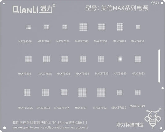 Tela BGA QIANLI QS71 para a Série Mxim Max