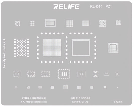 Relife RL-044 IPZ1 BGA Stencil for Apple iPhone 6 / 6 Plus, CPU