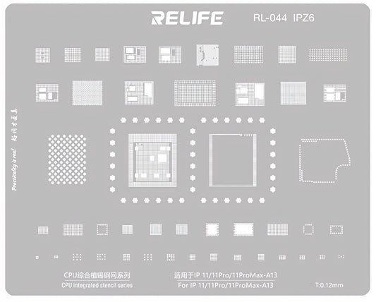 Tela BGA Relife RL-044 IPZ6 para Apple iPhone 11 / 11 Pro / 11 Pro Max, CPU