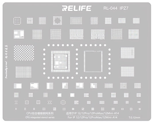 Tela BGA Relife RL-044 IPZ7 para Apple iPhone 12 / 12 Pro / 12 Pro Max / 12 mini, CPU