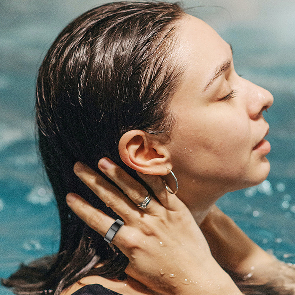 Smart Ring Techsuit R02, Tamanho 11, Rosa Dourado